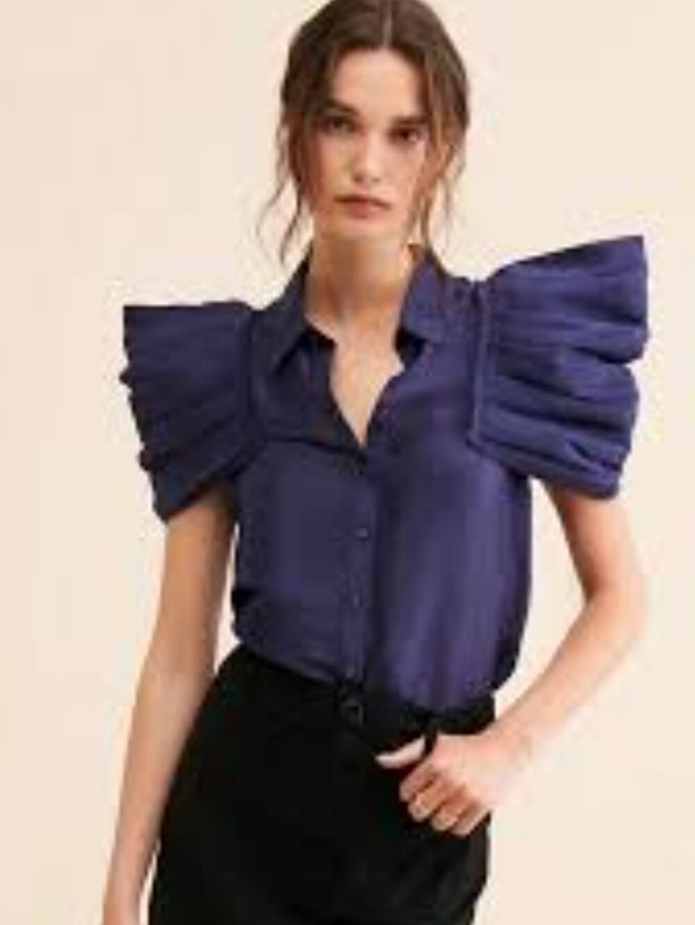Aureta Stella Puff Sleeve Top Size Medium